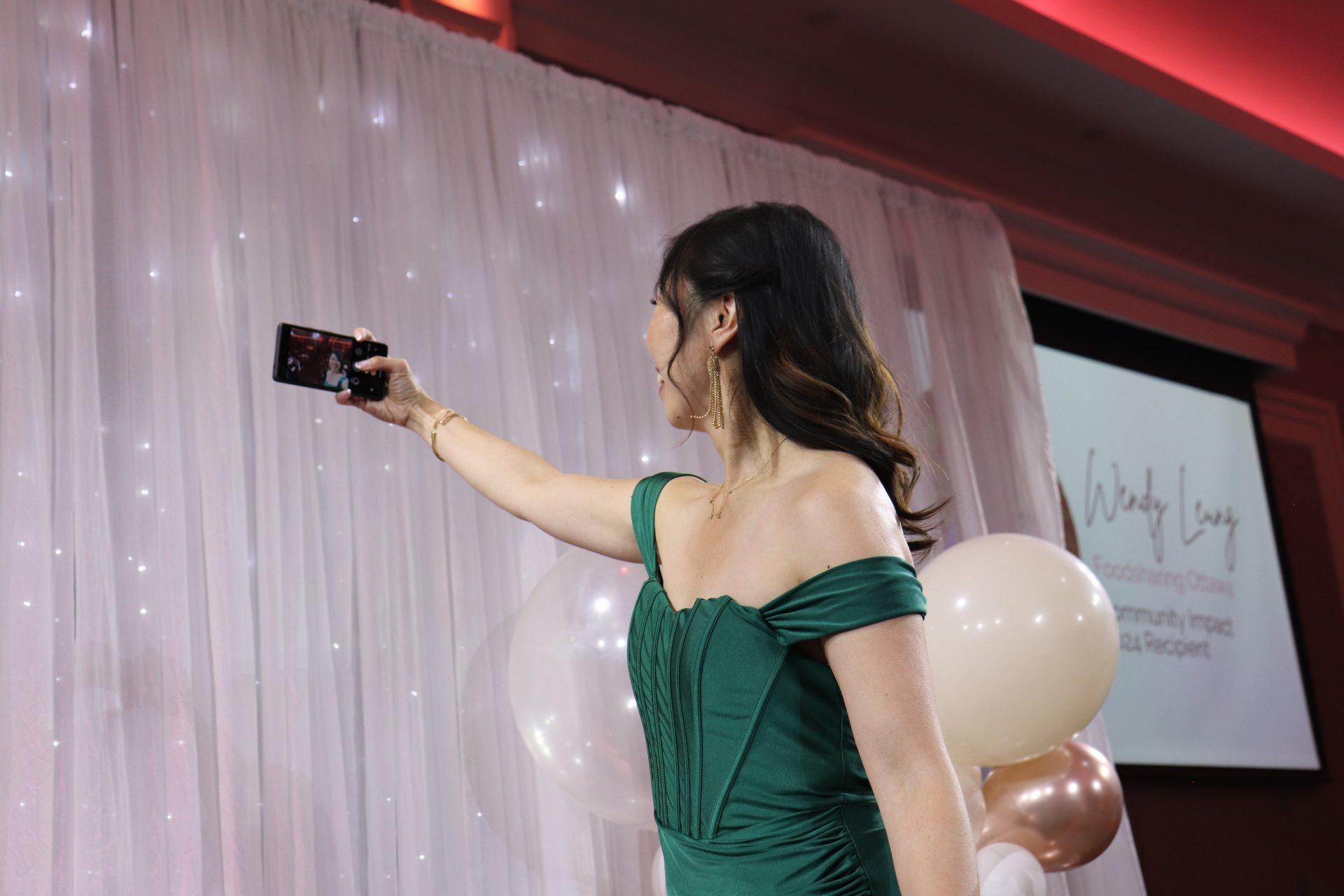 Wendy Leung at the Businesswoman of the Year Awards Gala. (Photo by Mia Jensen)