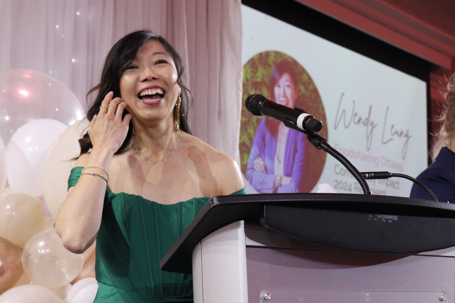 Wendy Leung at the Businesswoman of the Year Awards Gala. (Photo by Mia Jensen)